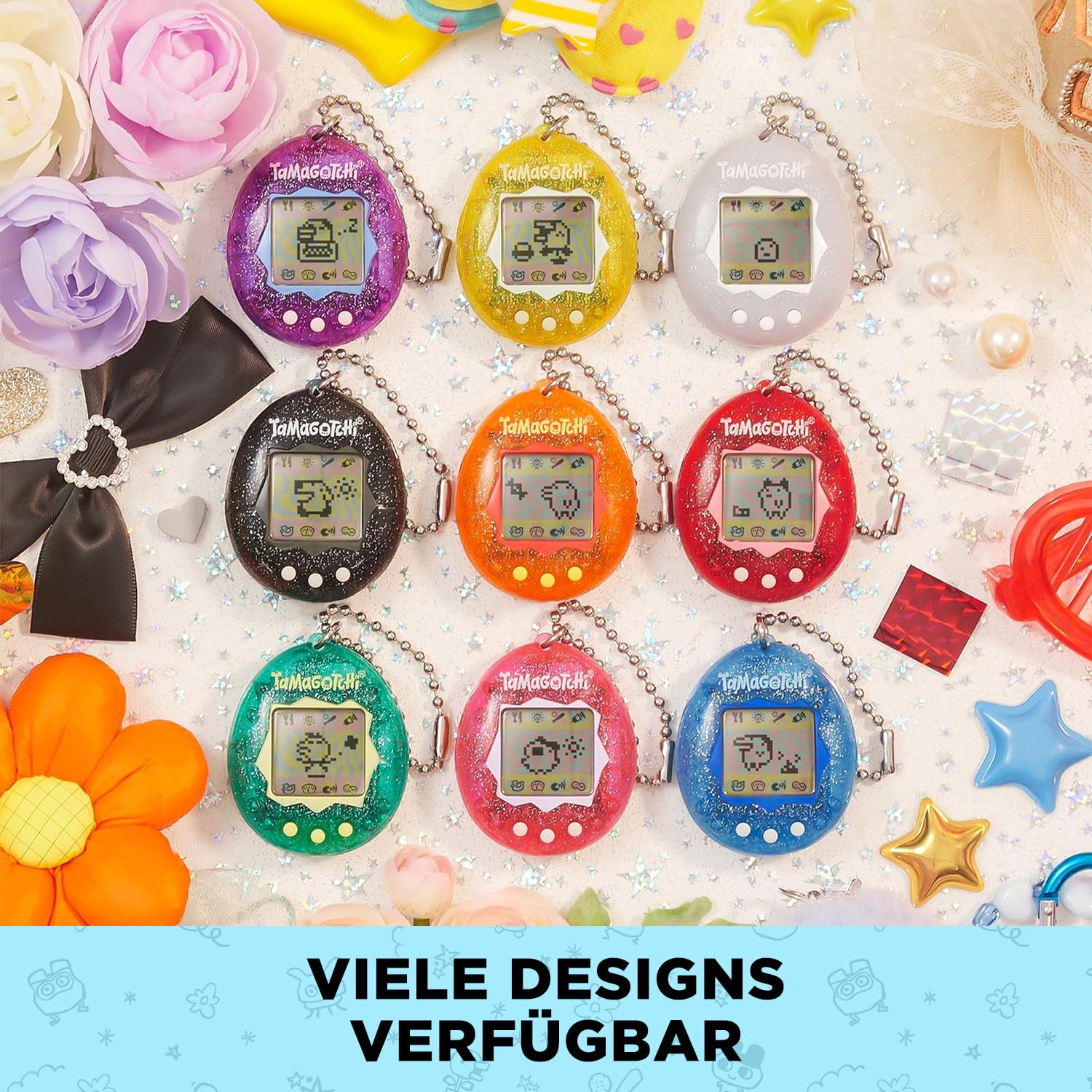 Bandai - Original Tamagotchi Color Collection Blue - Elektronisches virtuelles Haustier mit Farbdisplay - Interaktives Spielzeug - Blaues Tamagotchi - Spielzeug Kinder ab 8 Jahren - 46009