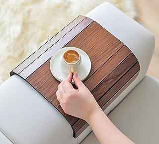 SIABELLE® Sofa Arm Tray Table, Flexible Couch Arm Tray, Foldable Cup Holder for Armrest, Portable Couch Table for Drinks, Snacks, Phone, TV Remote - (44 x 30cm)