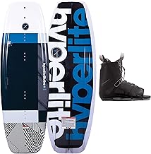 Hyperlite Motive Wakeboard + Frequency Bindings Wakeboard Package - Perfect for Beginner to Intermediate Riders