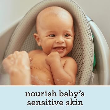 Aveeno Baby Daily Moisture Gentle Bath Wash & Shampoo with Natural Oat Extract, Hypoallergenic, Tear-Free & Paraben-Free Formula For Sensitive Hair & Skin, Lightly Scented, 12 fl. oz