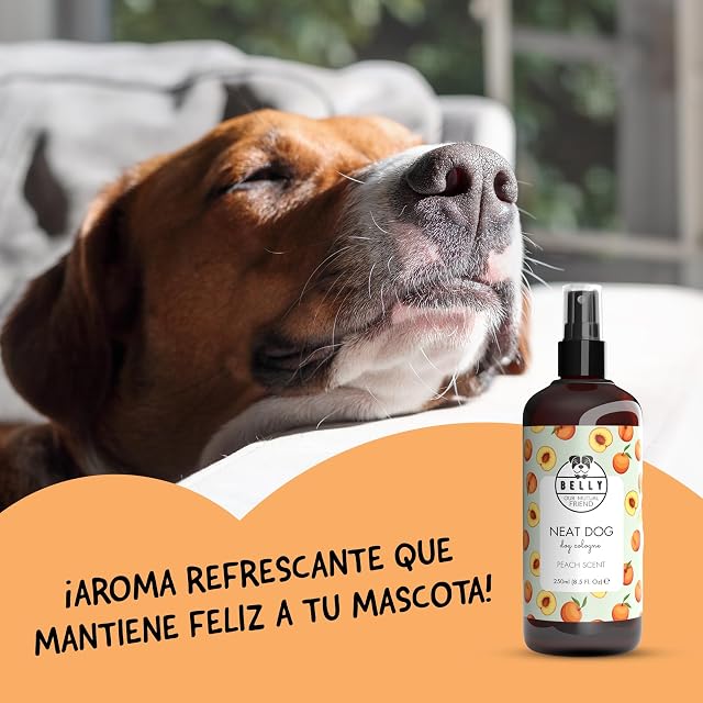 Foto 4 de 8 de Belly® Colonia para Perros Melocotón 250ml - Perfume Duradero y Natural