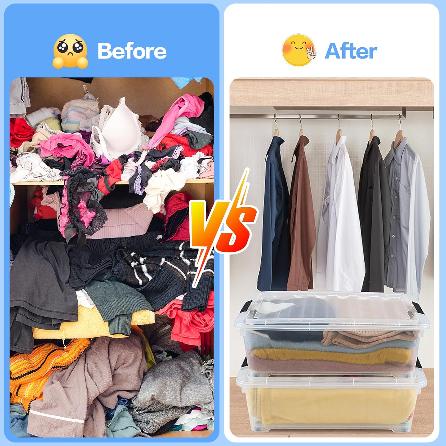 Kiddream 3 Pack 20 Quart Wheeled Latching Storage Boxes, Clear Plastic Underbed Storage Container