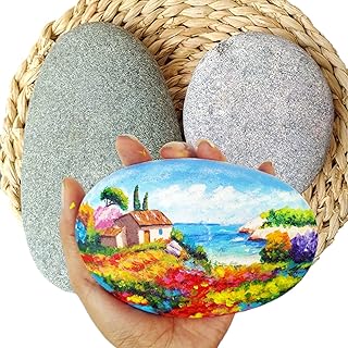 12PCS Rocks for Painting Extra Large River Rocks for Painting 4-5.4 Inches Smooth Flat Rocks for Painting Crafting Party DIY Decor Painting Stones Christmas Gifts for Kids Girls