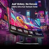 Sceptre Novo monitor de jogos curvado de 25 polegadas 240Hz 1500R HDMI x2 DP x2 alto-falantes embutidos 2025 — imagem 4