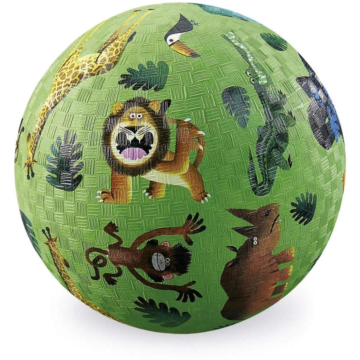 Crocodile Creek - Very Wild Animals - Rubber Playground Ball, 7", Green, 1 Count