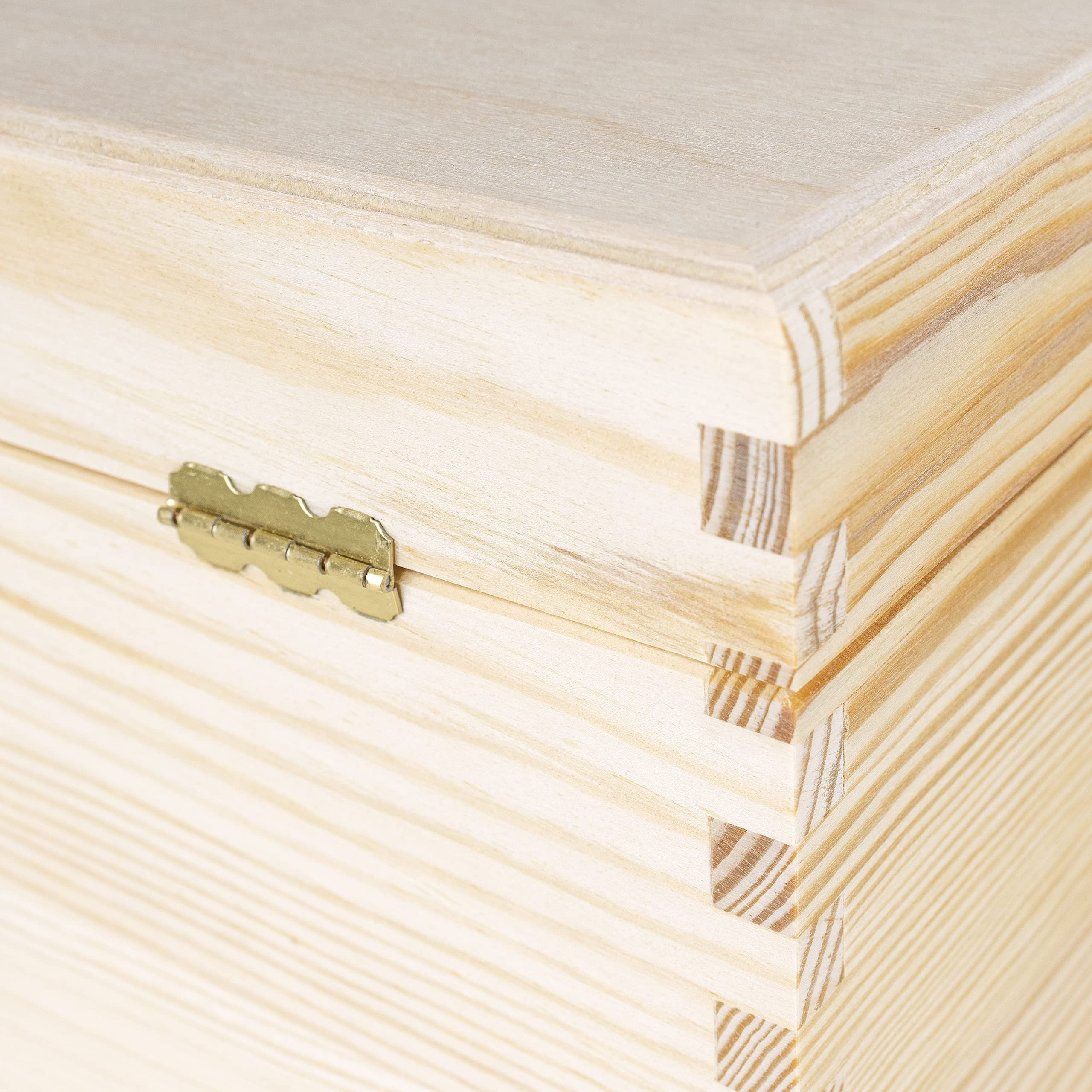 Creative DECO XXL Grande Caja Madera para Decorar con Tapa | 40x30,5x24 cm