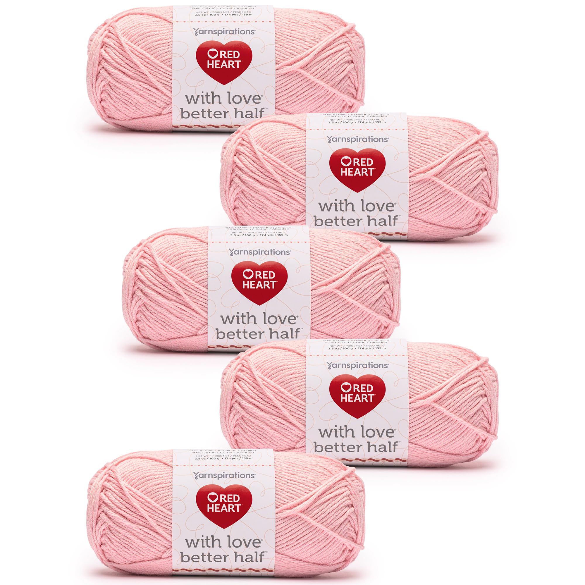 Amazon.com: Red Heart with Love Better Half Sweet Pea Yarn - 5