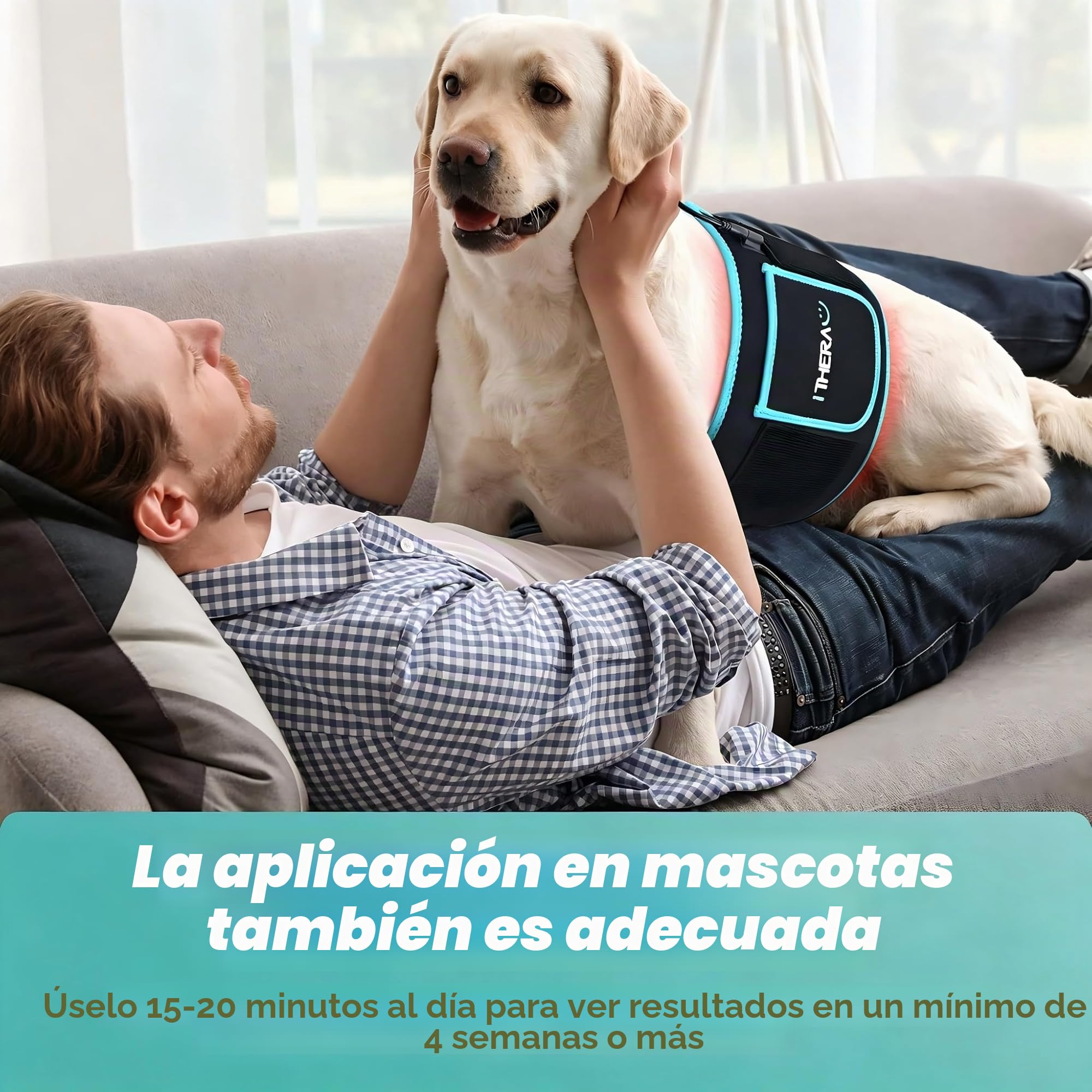 I-THERA-U Lámpara de Calor Infrarrojo con Cinturón - Terapia de Luz Roja para el Cuerpo 3-En-1 Chips 660nm&850nm, lampara infrarrojos fisioterapia con Temporizador Relaja los Músculos, Alivia el Dolor