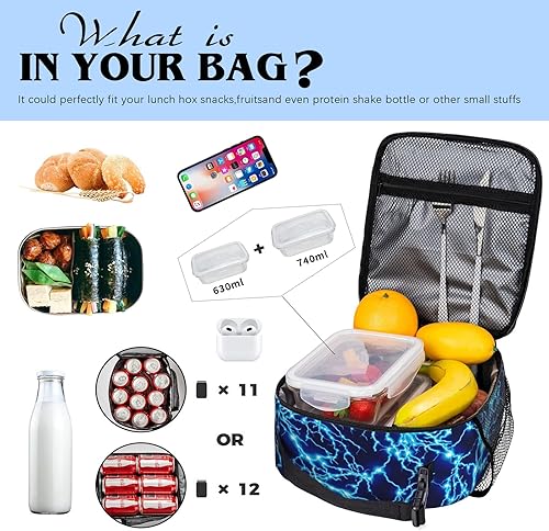 Miniatura 6 de Lonchera de fútbol americano para niños, aislada, reutilizable, portátil, impermeable, a prueba de fugas, bolsa de almuerzo para niños, para la