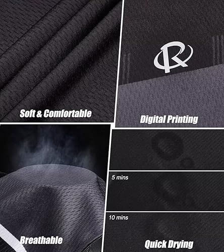 Miniatura 4 de ROTTO Camiseta de ciclismo para hombre, manga larga, línea simple, serie