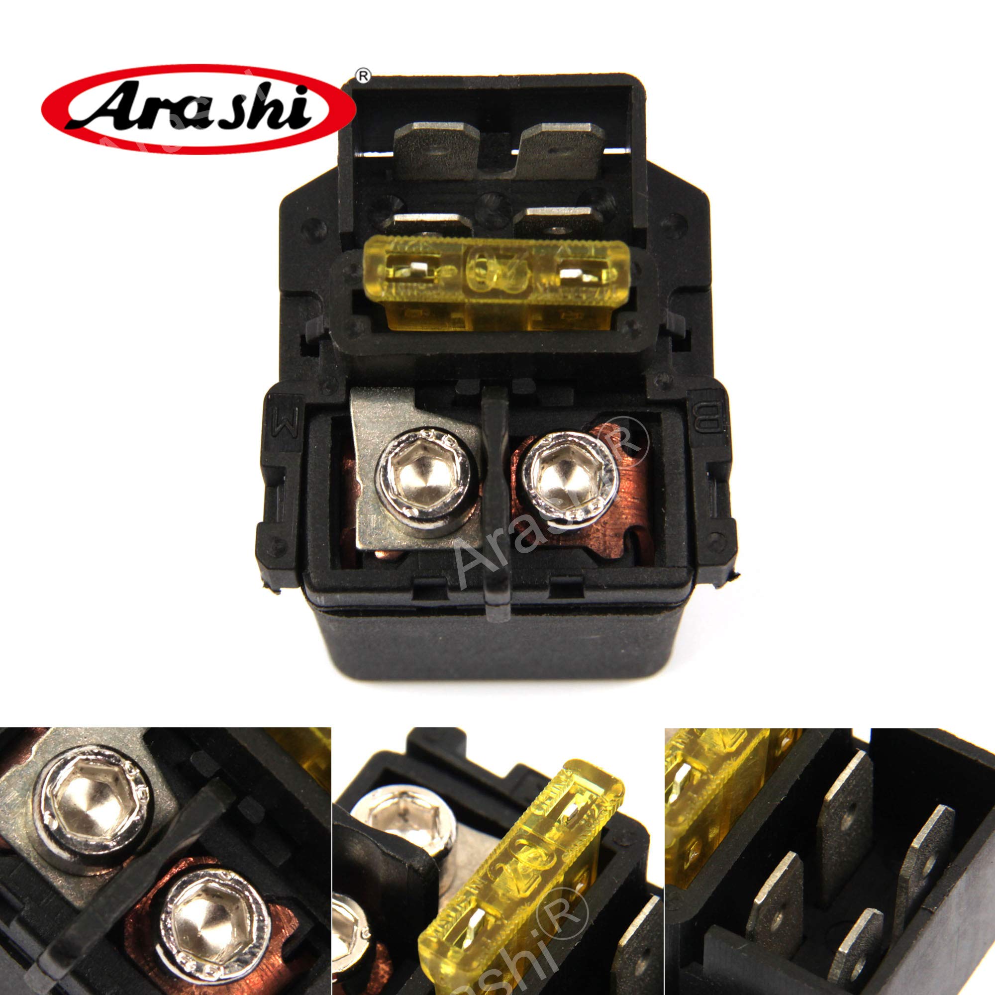 Arashi Electrical Starter Solenoid Relay for HONDA CB750SC NIGHTHAWK 750 1991-2003 / VT1100 SHADOW SABRE SPIRIT AERO 1997-2007 Motorcycle Accessories 1992 1993 1994 1995 1996 1998 1999
