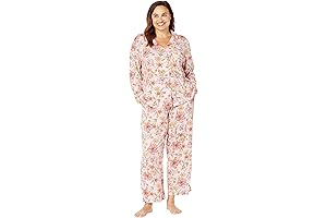 Karen Neuberger Women's Plus Size Floral Flannel Pajamas