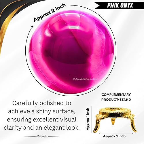 Miniatura 10 de Rainbow Moonstone Crystal Ball with Stand - 2" Inches Crystal Sphere Meditation Balls for Witchcraft and Decorative Balls
