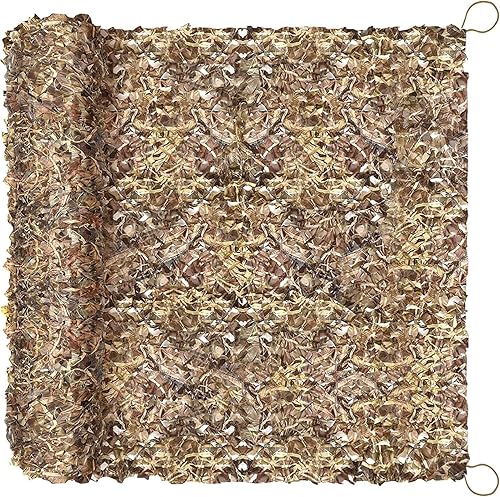 Red de camuflaje de 6.5 x 10 pies, 10 x 10 pies, 20 x 20 pies, con respaldo de malla, redes ciegas de caza, toldo de parasol, red de lona militar