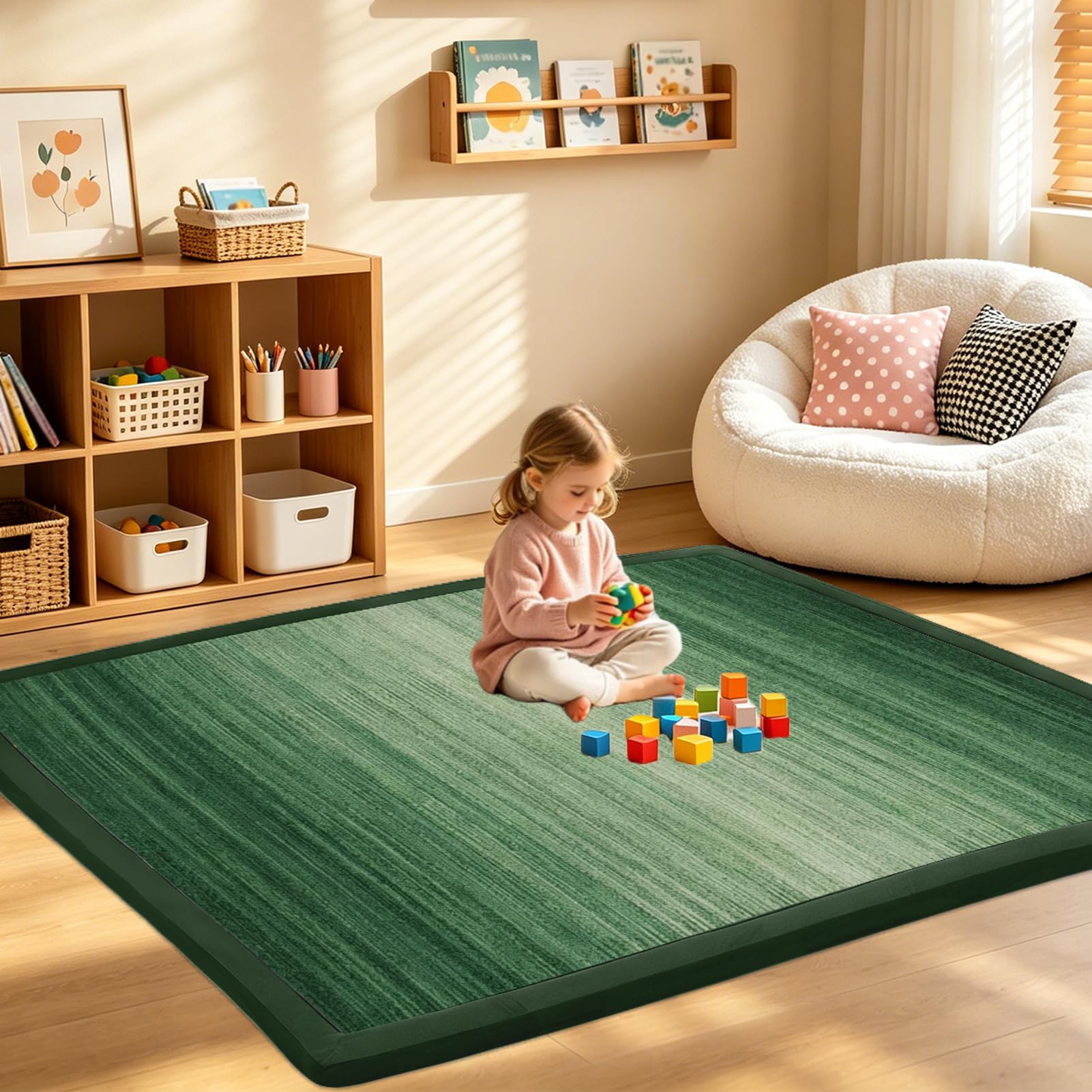 Krabbelmatte Baby 2cm Dicke Schaumstoff Spielmatte Teppich Kinderzimmer rutschfeste Schaumstoffmatte Warm Spielteppich Kinder Krabbeldecke 120 x 160 cm