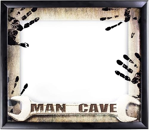 Miniatura 5 de American Art Decor Espejo decorativo impreso, decoración de habitación para bar, garaje, sala de juegos y más (cueva de hombre, 13 x 15 pulgadas)