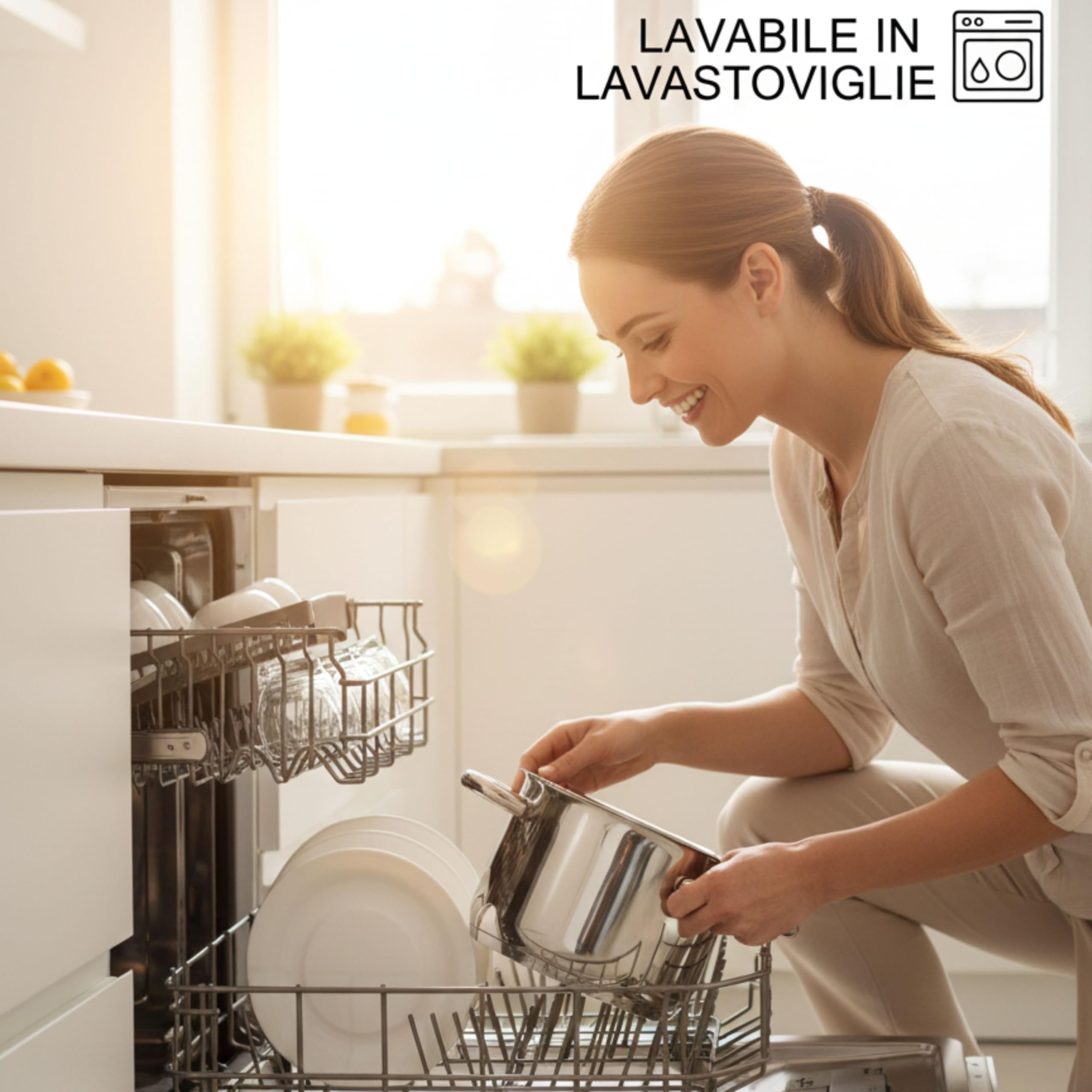 Yasta Batteria da Cucina 5 Pezzi - Set Pentole in Acciaio Inox per Induzione e Gas - Casseruole con Fondo Triplo Strato (Ø 12, 14, 16, 18, 20 cm) - Lavabile in Lavastoviglie