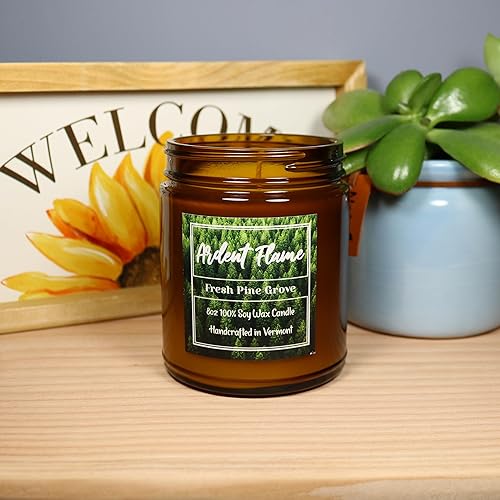 Miniatura 23 de Velas Oak Campfire Vela de cera de soja 100% natural para decoración del hogar Altamente perfumada Fragancia premium Hecho a mano