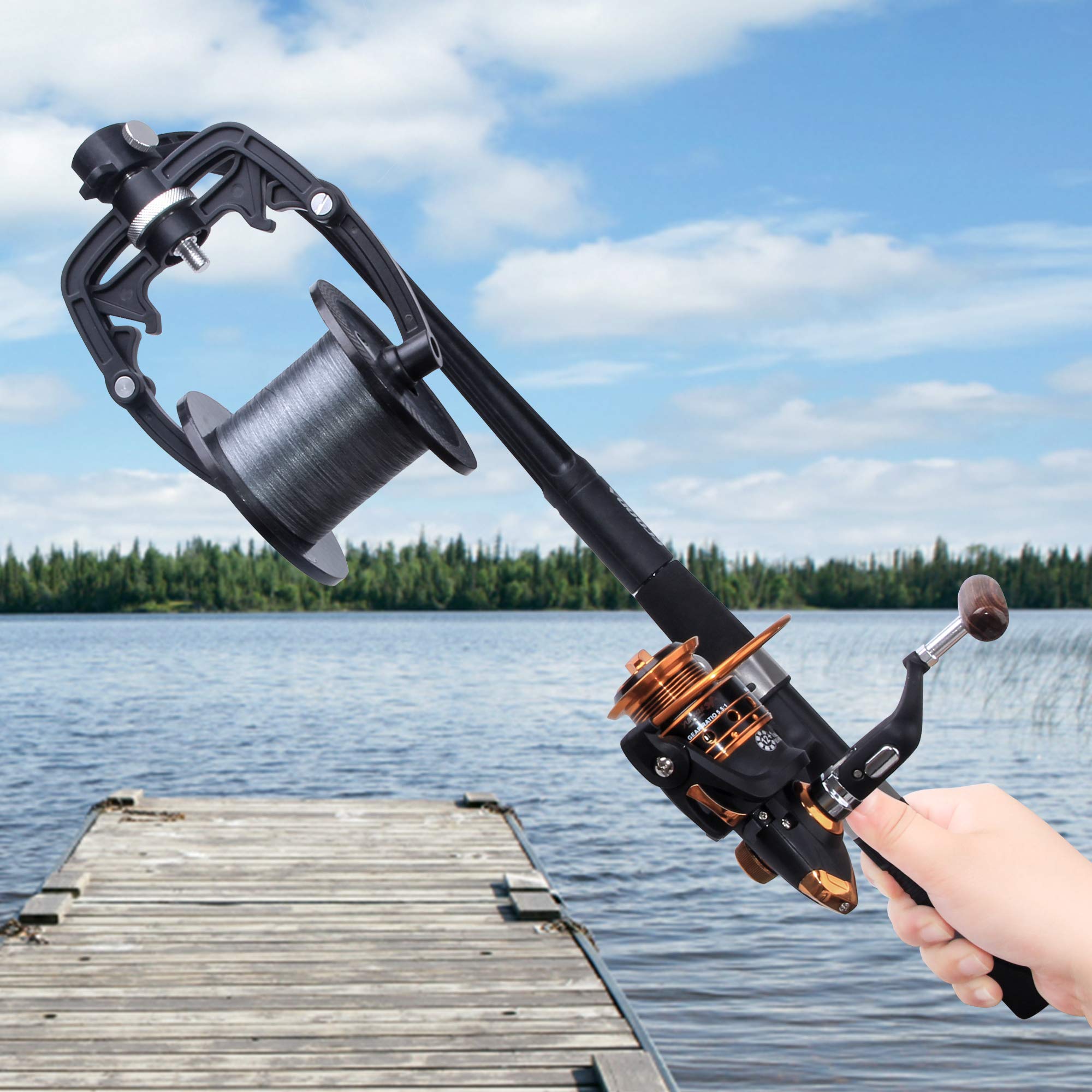 Shaddock Fishing Angeln Schnurspulgerät Aufspulgerät Schnurwickler Maschine Tragbare Angelschnur Aufspulen Schnurspulstation Spule Station Angelgerät Angelwerkzeuge Zubehör