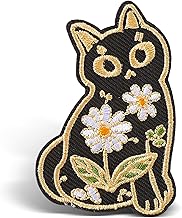 COMNICO Embroidered Patches, Cartoon Cute Cat Iron On Patch Embroidered Badge Appliques Repair Patch DIY Clothes Accessories for Backpacks Jackets Jeans(Cat)