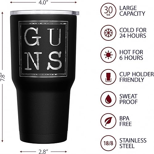 Vista 54 de We The People Holsters - Vaso térmico de 30 onzas, Únete o Muere, Negro