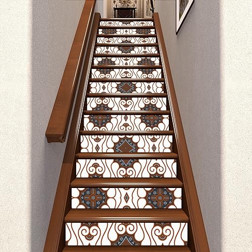 Miniatura 3 de Batik - Adhesivos autoadhesivos para escaleras, despegar y pegar, elevadores de escalera de vinilo, calcomanías decorativas para escalones, 7.1 x
