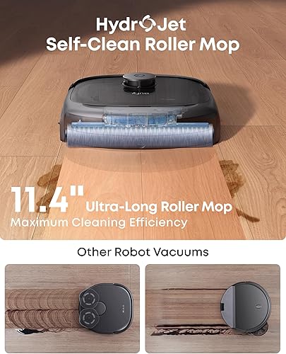 Miniatura 2 de eufy Robot Vacuum E28, succión de 20,000 Pa, mopa con rodillo con sistema HydroJet, alfombra portátil para limpieza profunda, robot aspirador todo