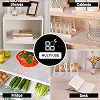 Vista 8 de INNOLITES Kitchen Cabinet Shelf Liner Non-Adhesive Refrigerator & Drawer Liner Waterproof, Oil-Proof EVA with Floral Pattern Easy to Cut &