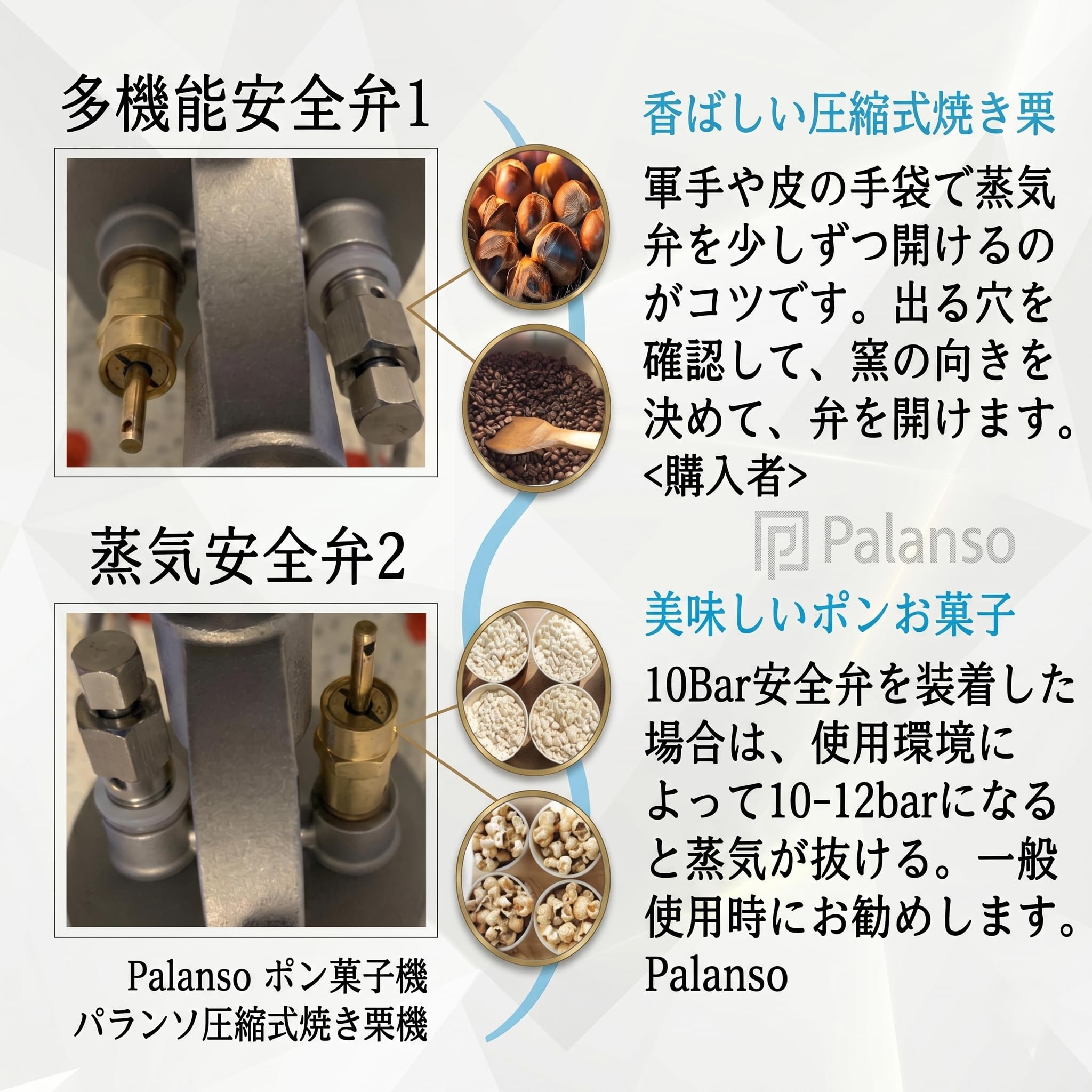 Amazon.co.jp: Palansoパランソポン菓子機 電動式セット容量4合 5つの
