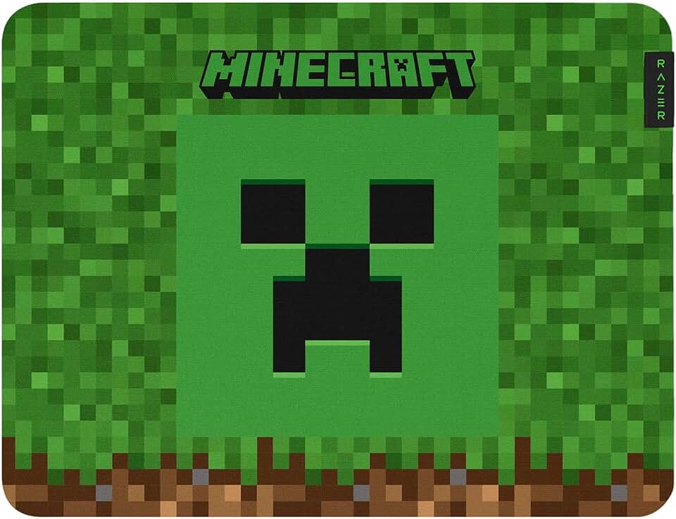 Razer Gigantus V2 Cloth Gaming Mouse Pad (Medium): Textured MicroWeave Cloth Surface - Thick, High-Density Rubber Foam - Non Slip Base - Minecraft Edition