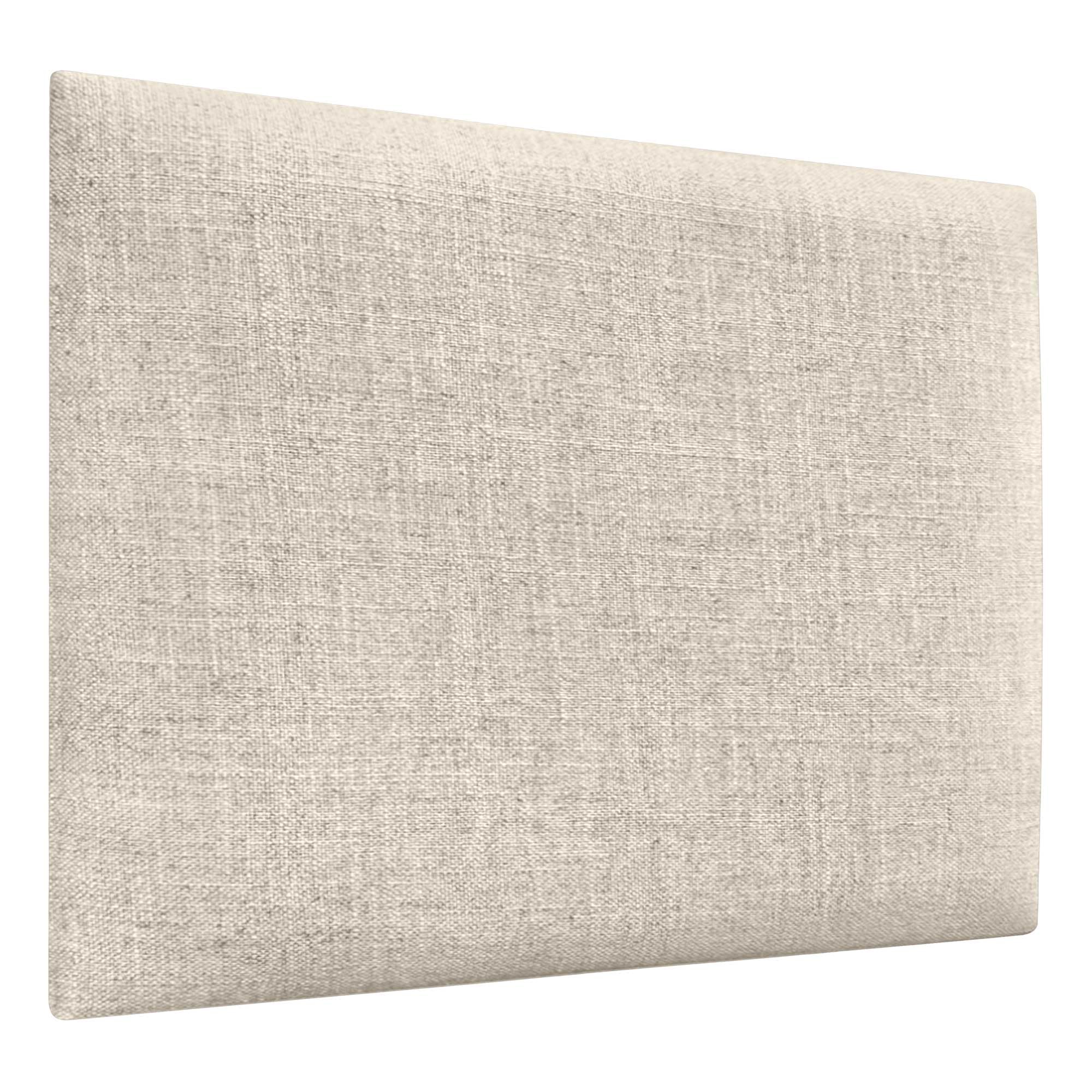 DHOME Cabecero Tapizado Compuesto de Paneles Autoadhesivos Intercambiables de Lino Natural Cama Lujo Dormitorio Acolchado (Beige, 150cm)