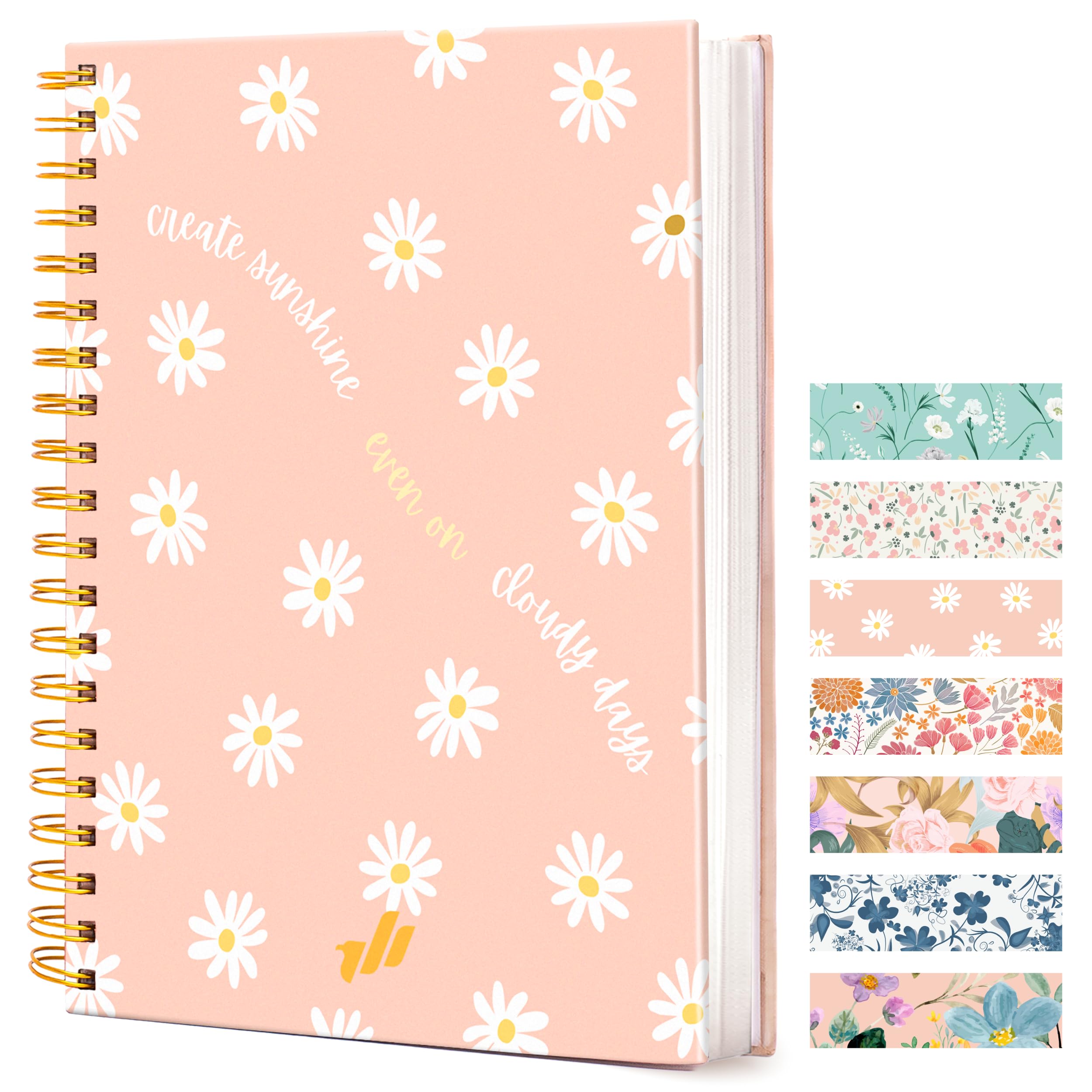 Only Zest Large Journals for Writing – 300 Page Spiral Bound Notebook with Hard Cover, Work Notebook for Women, Daily Writing, School, Office,