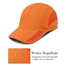 GADIEMKENSD Hats for Women Running Cap Summer Sun Hat Dri Fit Workout Cooling Hats Hat Hiking for Golf Hiking Outdoor Camping Gym Tennis Travel Cycling Fishing Walking Orange S/M 6 7/8-7 1/4