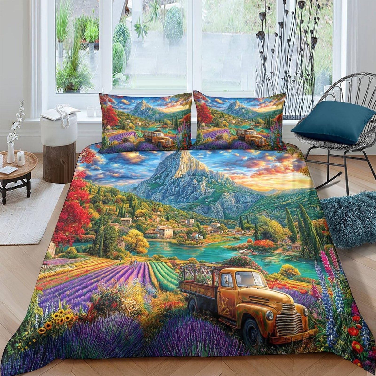 Housse de couette microfibre douce et légère avec fermeture éclair invisible 260x220