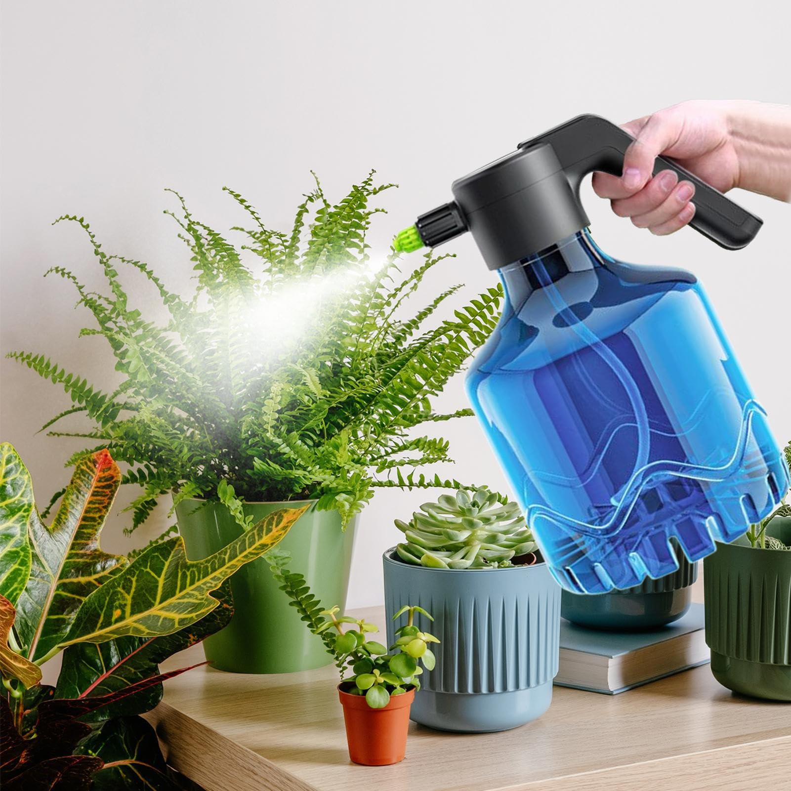 Pulverizador de batería 1.9 litros portátil y recargable