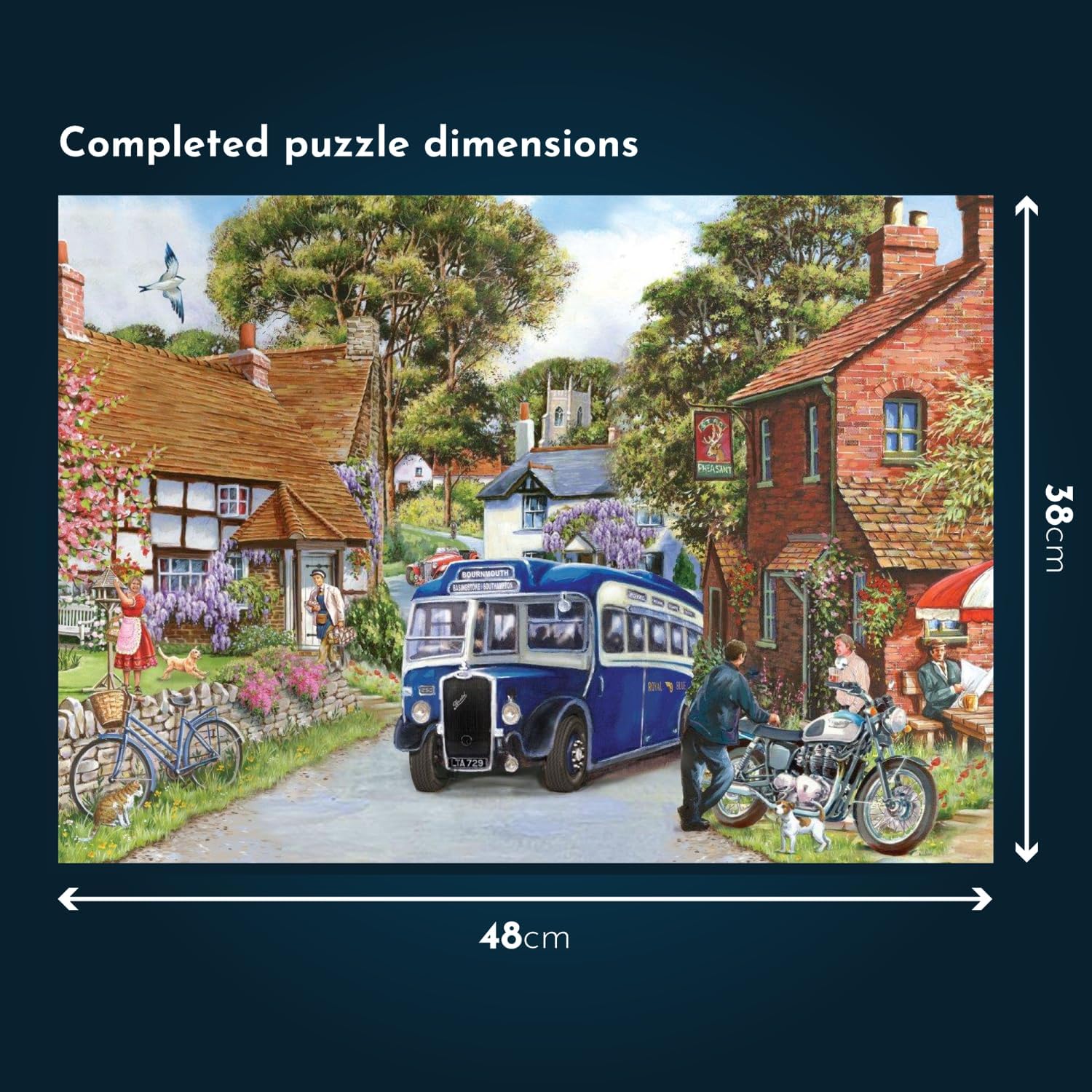 The House of Puzzles | Puppy School 500 Piece Jigsaw Puzzle for Adults & Kids | Features Artwork by Tracy Hall | Animals and Wildlife Theme | Sustainably Made FSC Certified Board