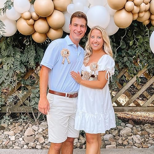 Miniatura 5 de Vansolinne Kit de banda de maternidad de oso de peluche marrón, para mamá para ser papá para ser ramillete, decoración de oso para baby shower, oso