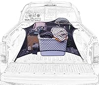 SENYAZON Highly Elastic Truck Bed Cargo Net 4'x4' Double Layer - Stretches to 7'x7' Secure Light Loads