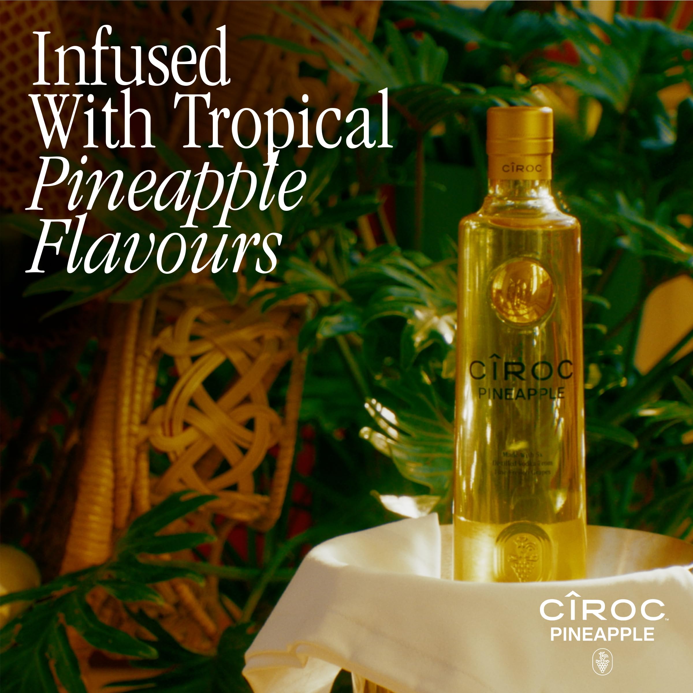 Cîroc Pineapple Vodka aux arômes naturels d'Ananas 70 cl (Lot de 3)