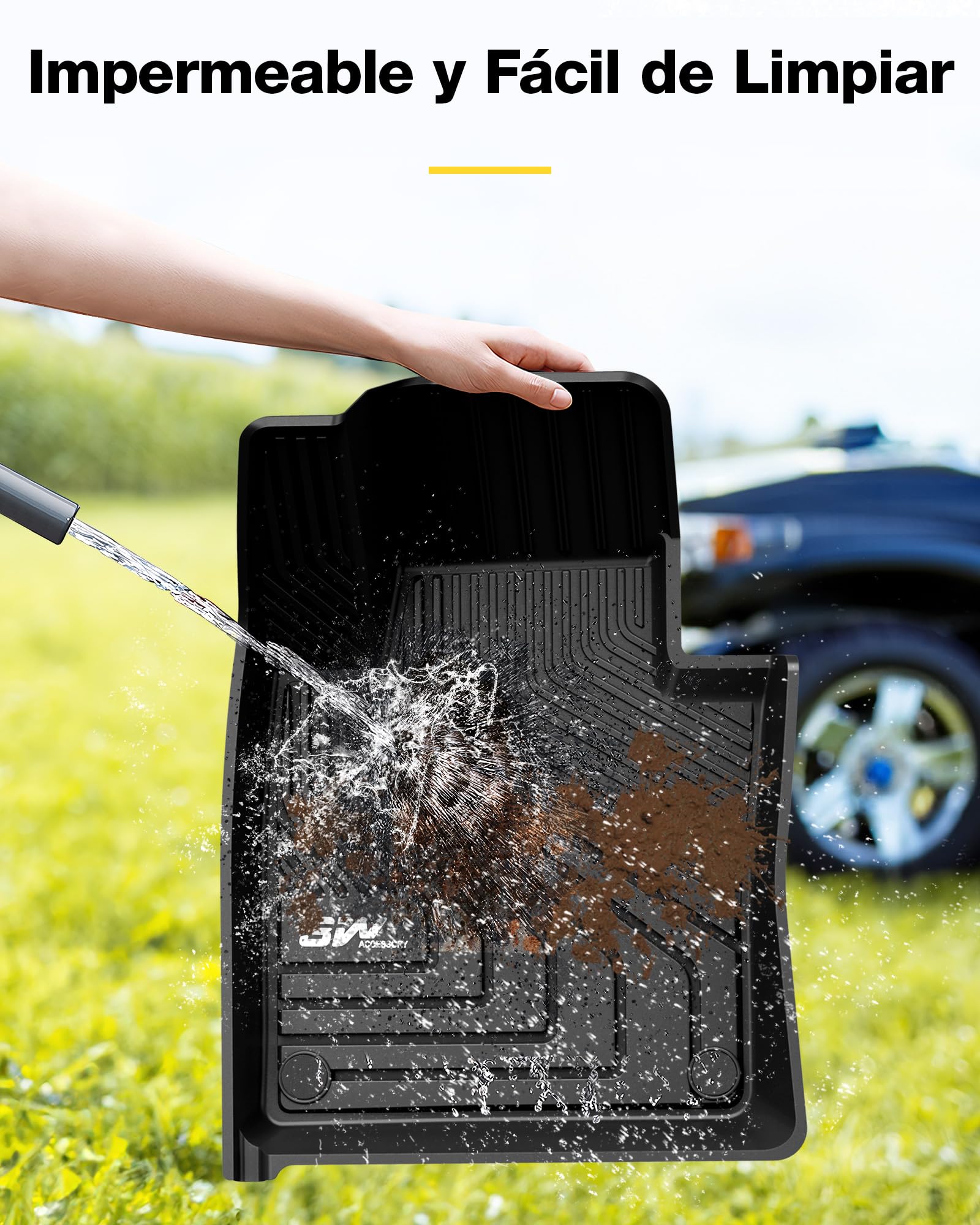 3W Alfombrillas de Coche y Maletero Compatible con Volvo XC60 2018-2025 2026, Thorex™ Alfombrillas para Todo Tipo de Clima para Volvo XC60 la 1ª y 2ª Fila Juego Completo, Negro