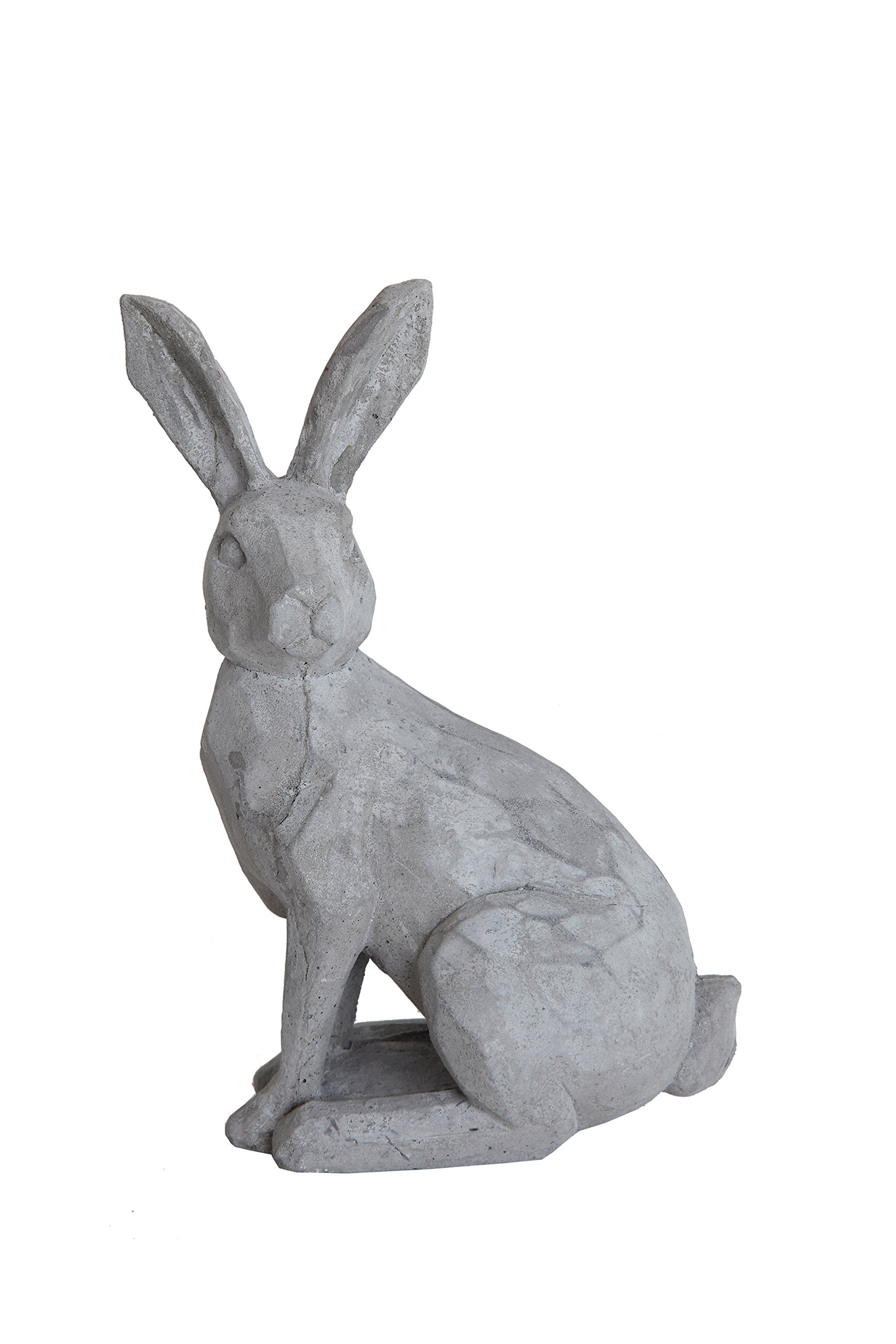 Creative Co-Op Concrete Bunny Rabbit Figurine, Grey