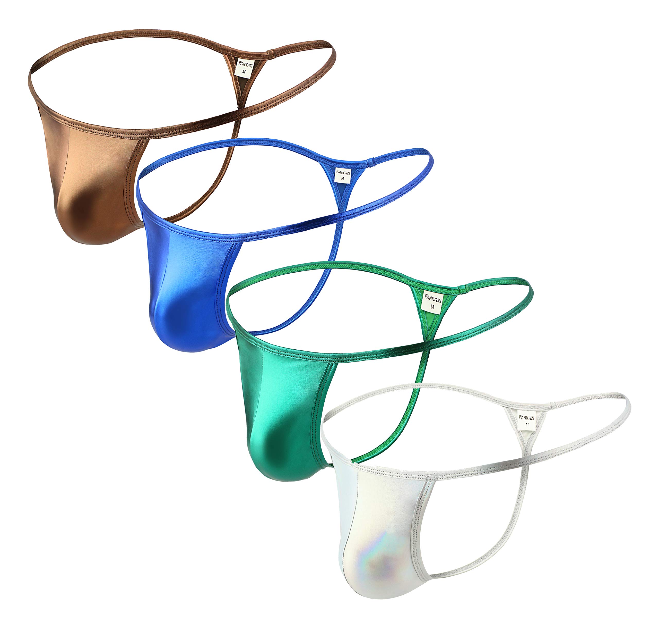 Swbreety Men's Liquid Metallic Hot Body Bikini Briefs Swimsuit Briefs