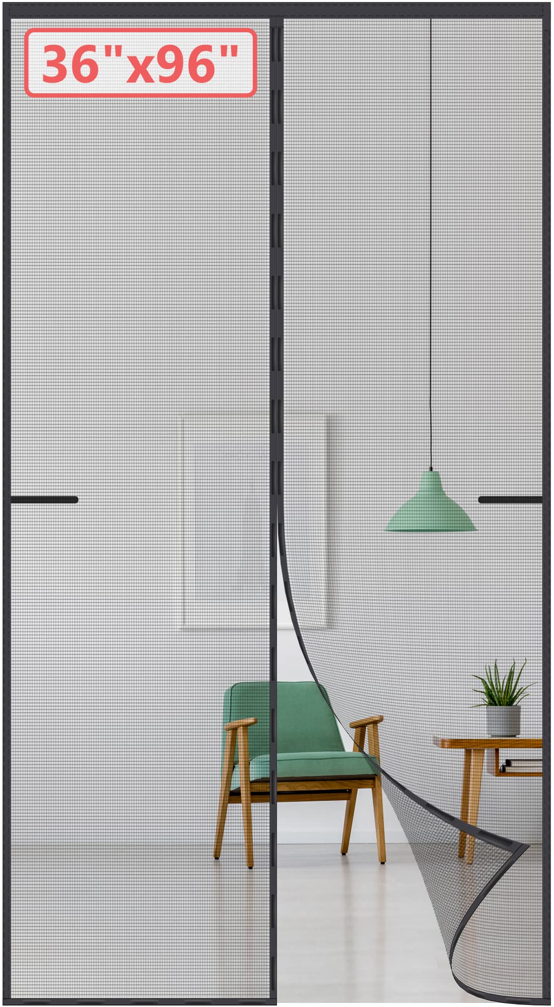 Upgraded Magnetic Screen Door for Tall Door to 36x96 with 42 Upgraded Magnetic Screen Door for Tall Door to 36x96 with 42