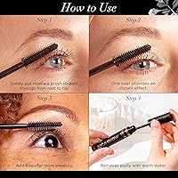 Vista 4 de butter LONDON SOHO SHOW - Máscara de pestañas alargadora, de larga duración, engrosamiento y voluminizador con cepillo integrado, máscara