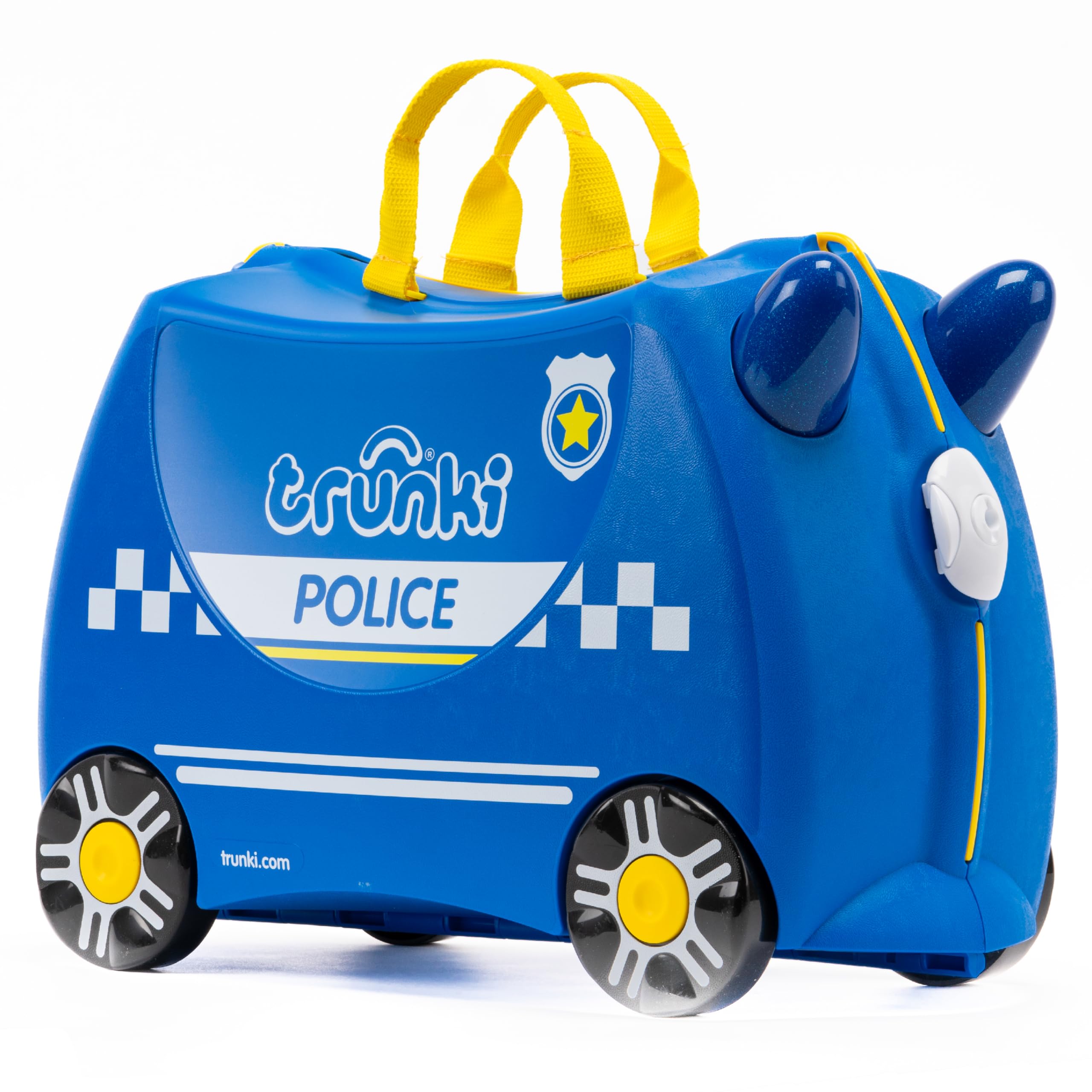 Trunki Valise à Roulettes pour Enfants et Bagages à Main pour Enfants : Valise à Roulettes Percy La Voiture De Police (Bleu)