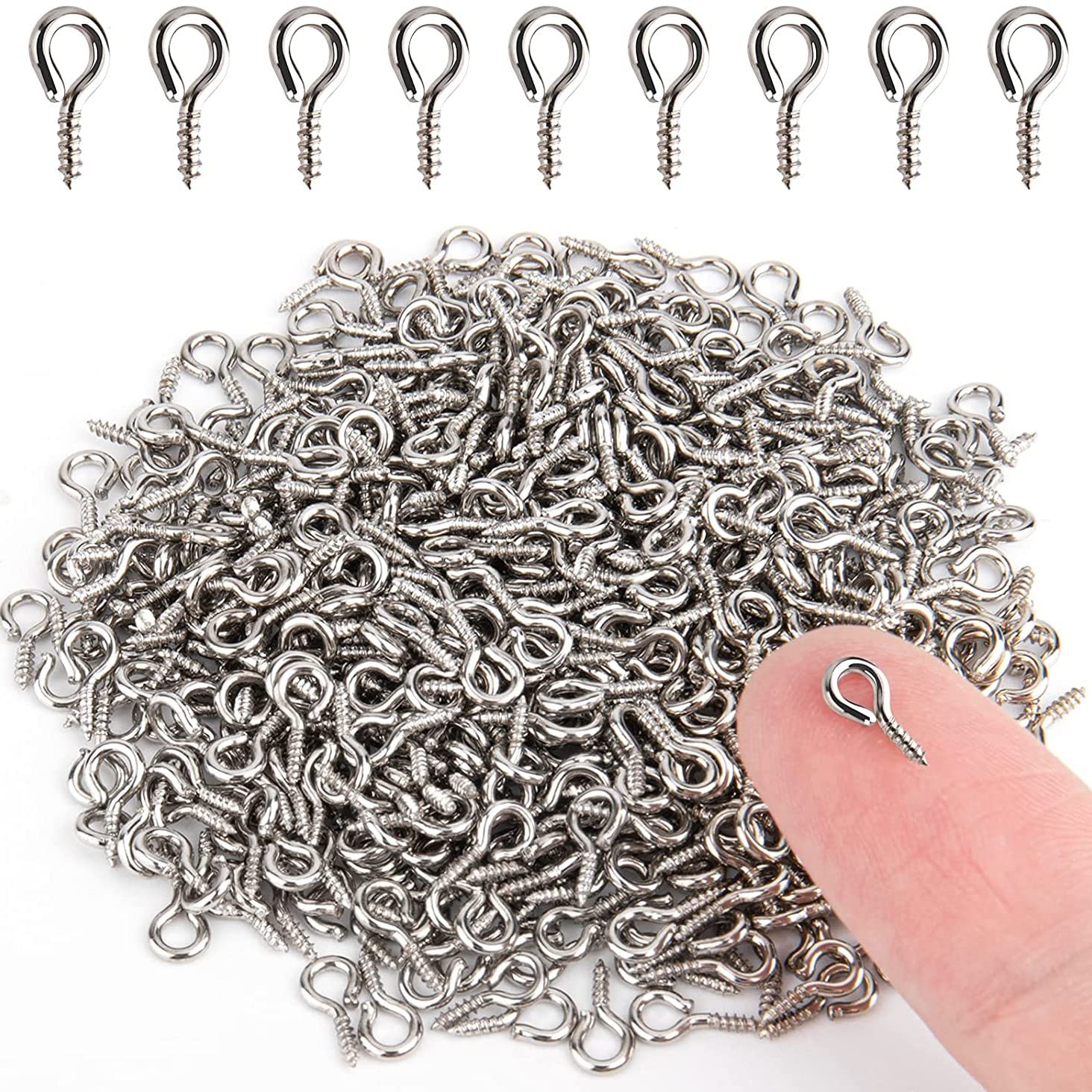 280 Pièces Crochets à Oeil à Vis 17x8mm Pour Panneau Liège - Quincaillerie