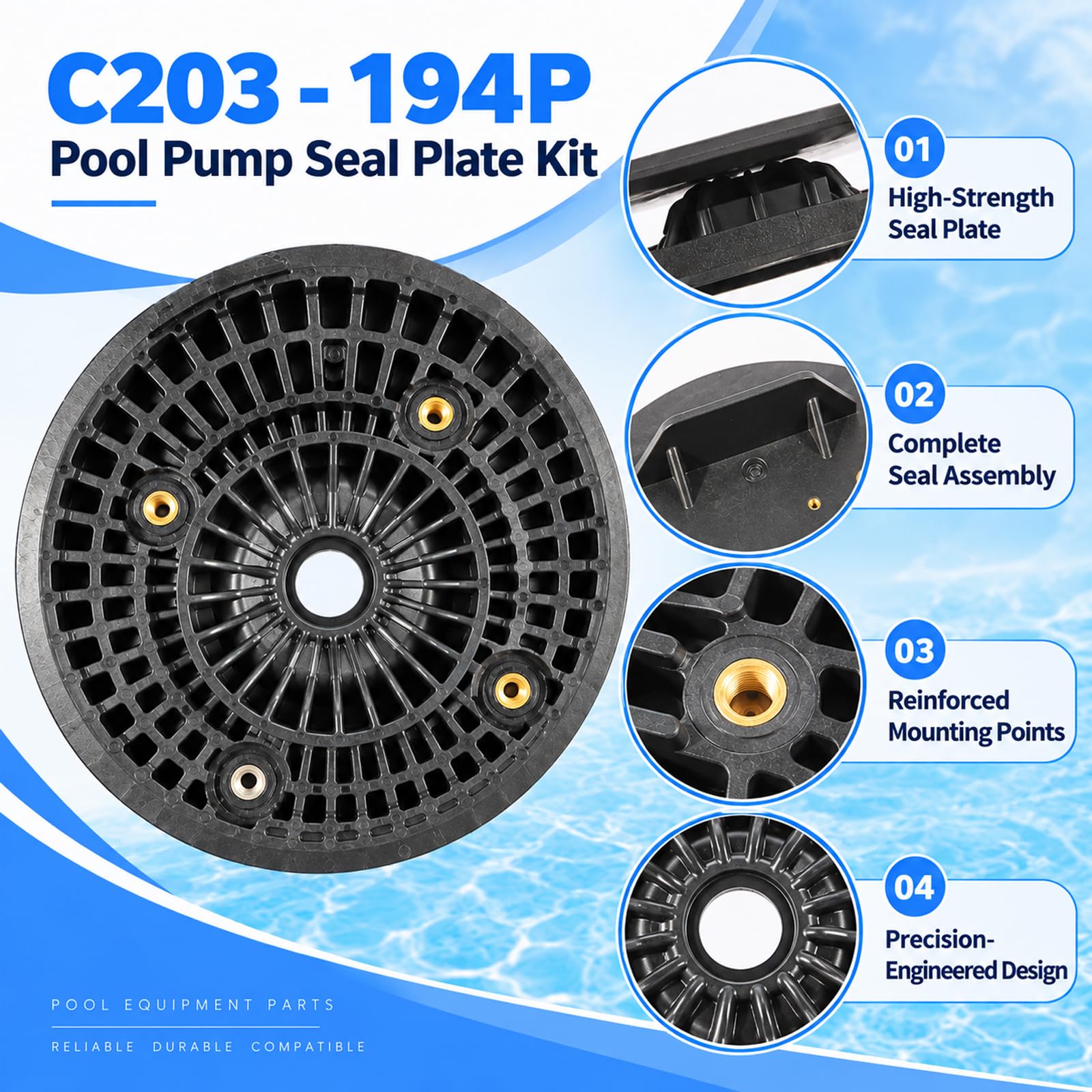 C203‑194P - Kit de placa de sellado para bomba Pentair para