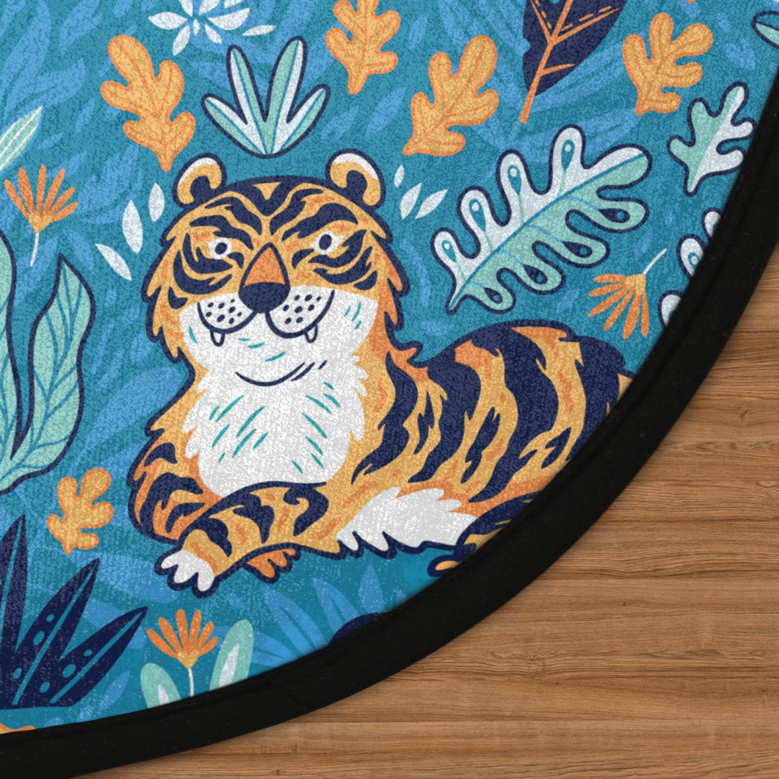 Générique Tapis Rond 90 Cm Rond, Style Artistique Rétro Runes