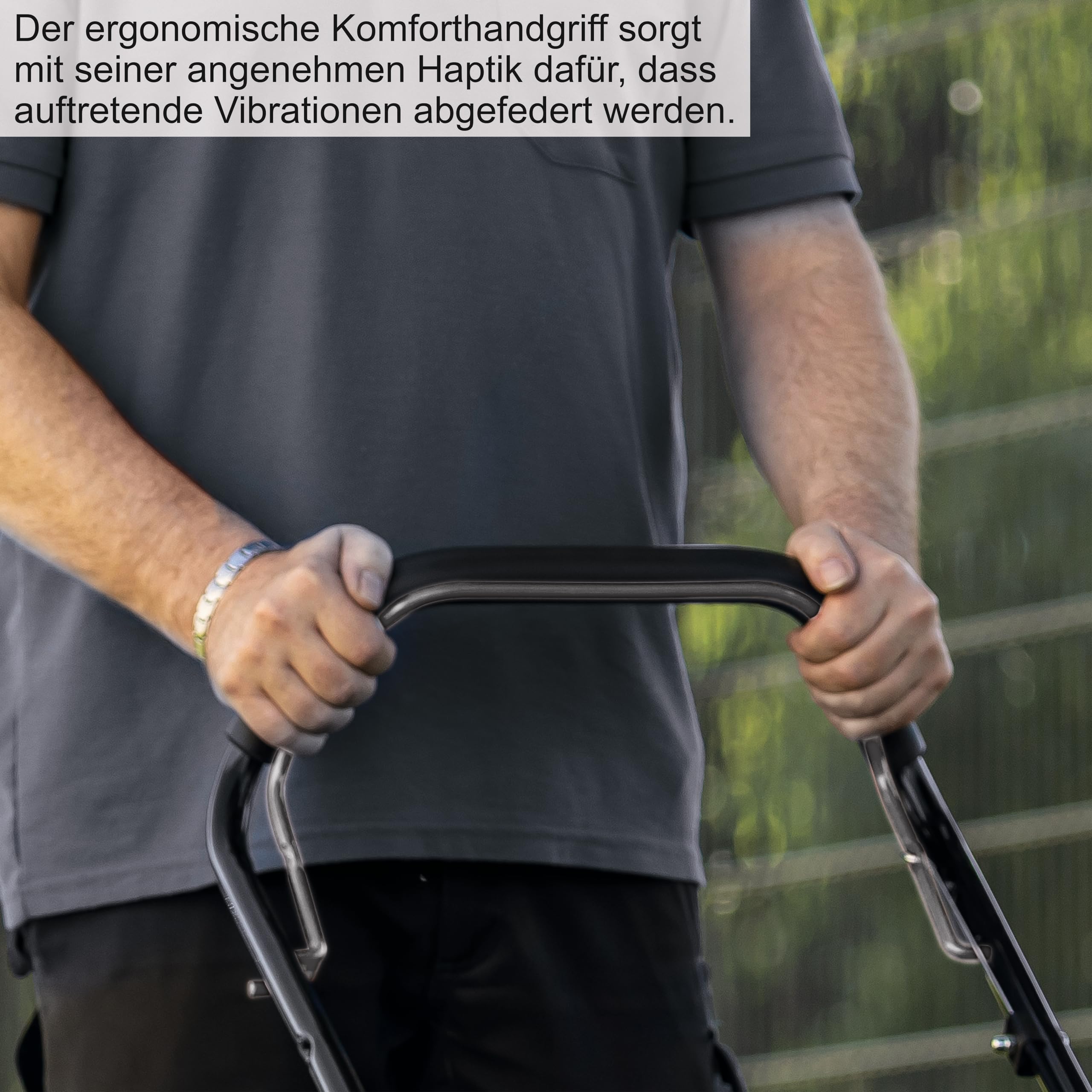 Scheppach MP132-40B Benzin Rasenmäher Black Edition für Rasenflächen bis 600m² | Schnittbreite 40cm | Leistung 3,3PS | Schnitthöhenverstellung in 3 Stufen (30-66mm) | Fangbox 35L | Hubraum 131cm³