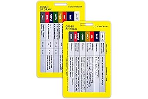 Vertical Order of Draw Badge Card for Phlebotomy